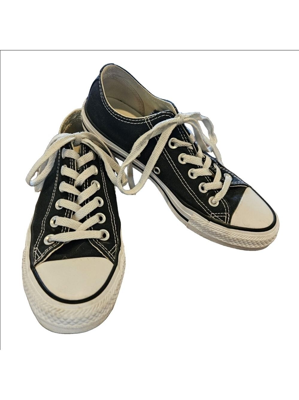 Converse All Star Chuck Taylor Unisex Sneakers, Women's 7, Men's 5, Black/White